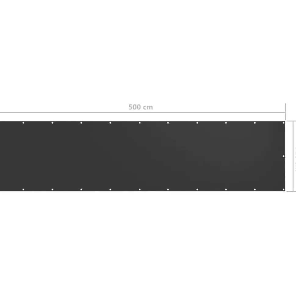 Parvekkeen suoja antrasiitti 120x500 cm oxford kangas