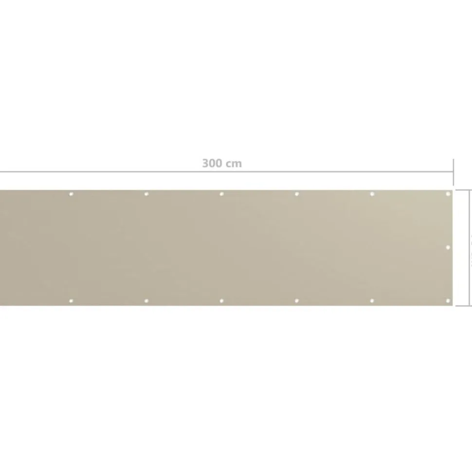 Parvekkeen suoja beige 75x300 cm oxford kangas