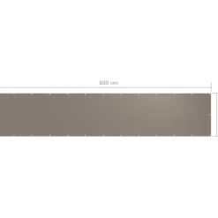 Parvekkeen suoja harmaanruskea 120x600 cm oxford kangas