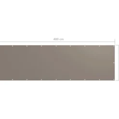 Parvekkeen suoja harmaanruskea 120x400 cm oxford kangas