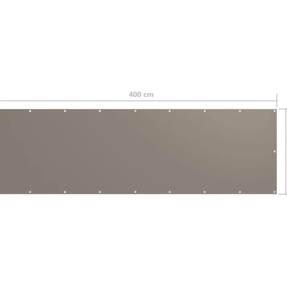 Parvekkeen suoja harmaanruskea 120x400 cm oxford kangas