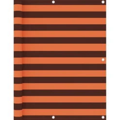 Parvekkeen suoja oranssi ja ruskea 120x400 cm oxford kangas