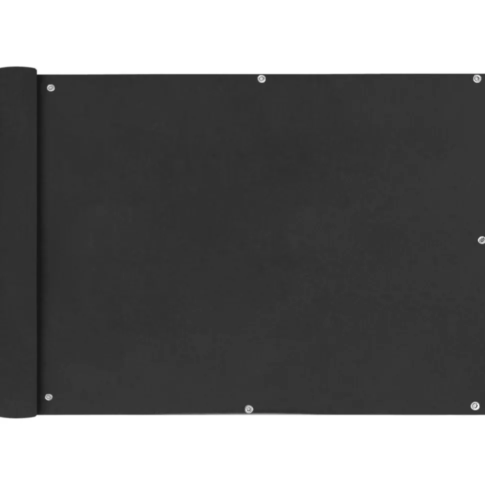 Parvekkeen suoja 75x300 cm Oxford-kangas musta