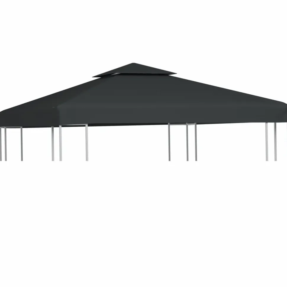 Paviljongin kangaskatto 310g/m² tummanharmaa 3x3m