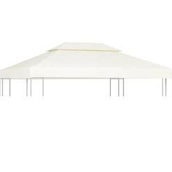 Paviljongin kangaskatto 310g/m² kermanvalkoinen 3x4m