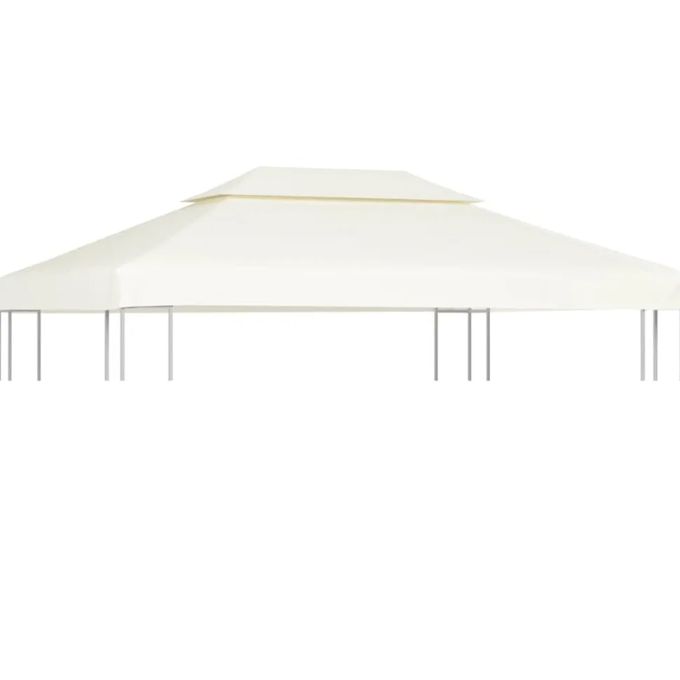Paviljongin kangaskatto 310g/m² kermanvalkoinen 3x4m