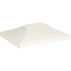 Paviljongin kangaskatto 310g/m² kermanvalkoinen 3x4m