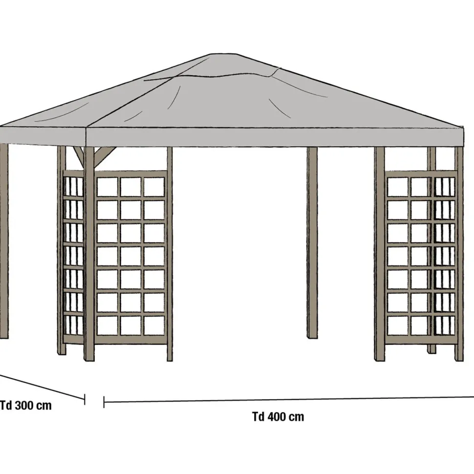Paviljongin kattokangas Brafab Hov, 300x400cm