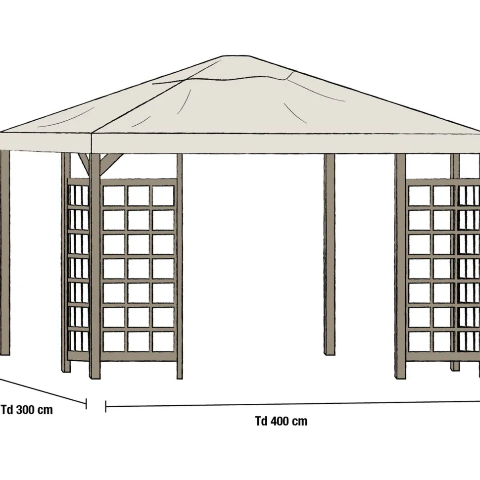 Paviljongin kattokangas Brafab Hov, 300x400cm