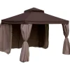 Paviljonki Home4you Legend, 2,91x3,91 m, ruskea/beige