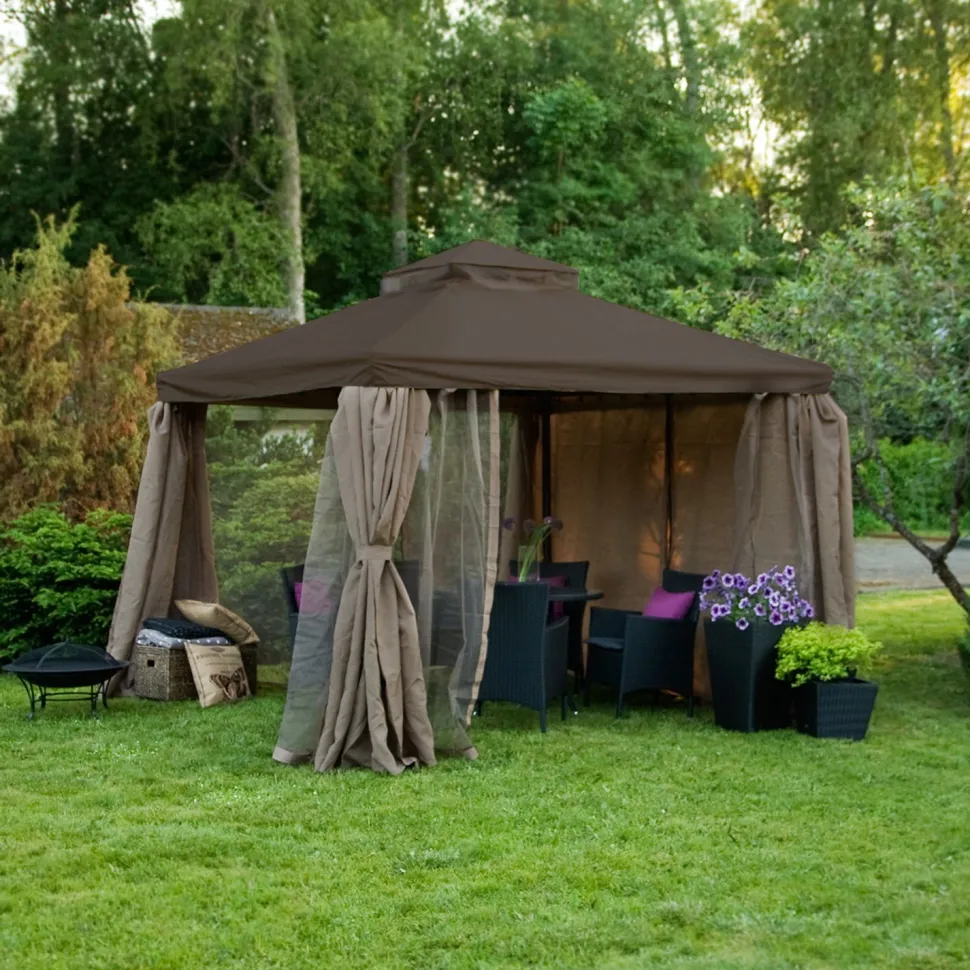 Paviljonki Home4you Legend, 2,91x3,91 m, ruskea/beige