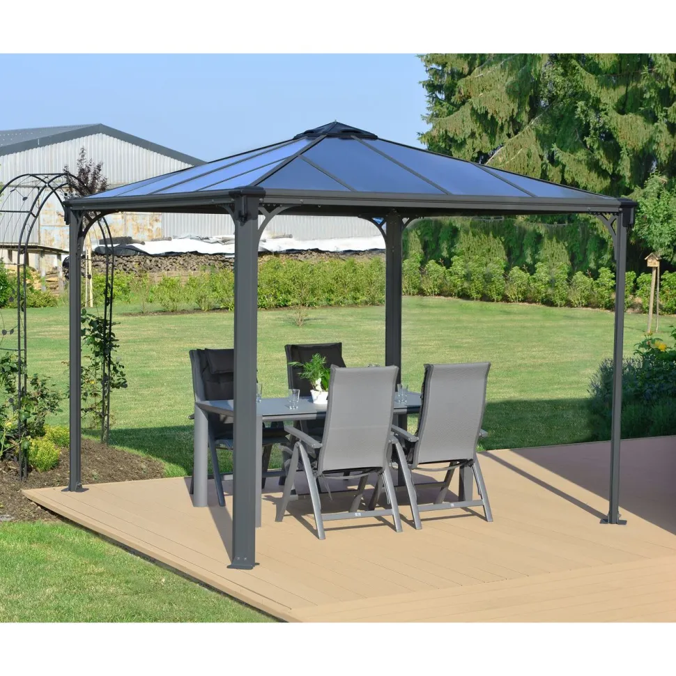 Paviljonki Palram-Canopia Palermo 3000 3 x 3 m 8,7 m² harmaa