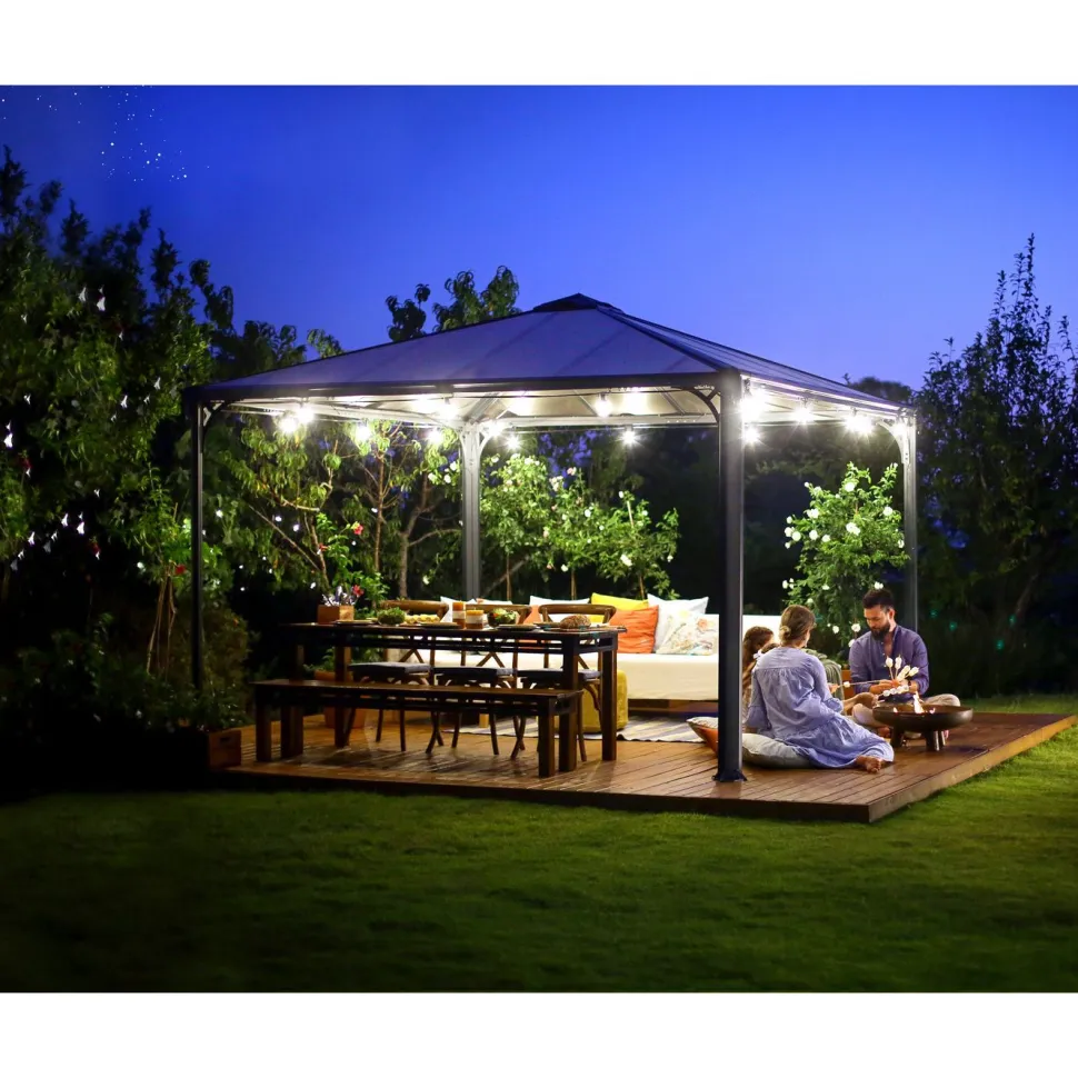 Paviljonki Palram-Canopia Palermo 3600 3,6 x 3,6 m 13 m² harmaa