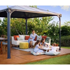 Paviljonki Palram-Canopia Palermo 3600 3,6 x 3,6 m 13 m² harmaa