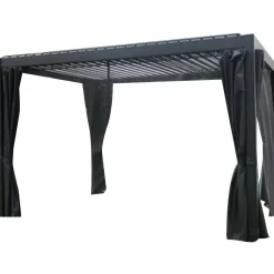 Paviljonki Home4You MIRADOR-111 3x3 m verhoilla, tummanharmaa
