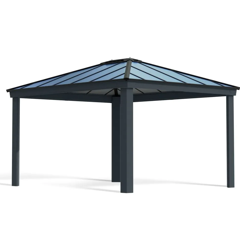 Paviljonki Palram-Canopia Dallas 4300 3,6 x 4,3 m 15,5 m² harmaa