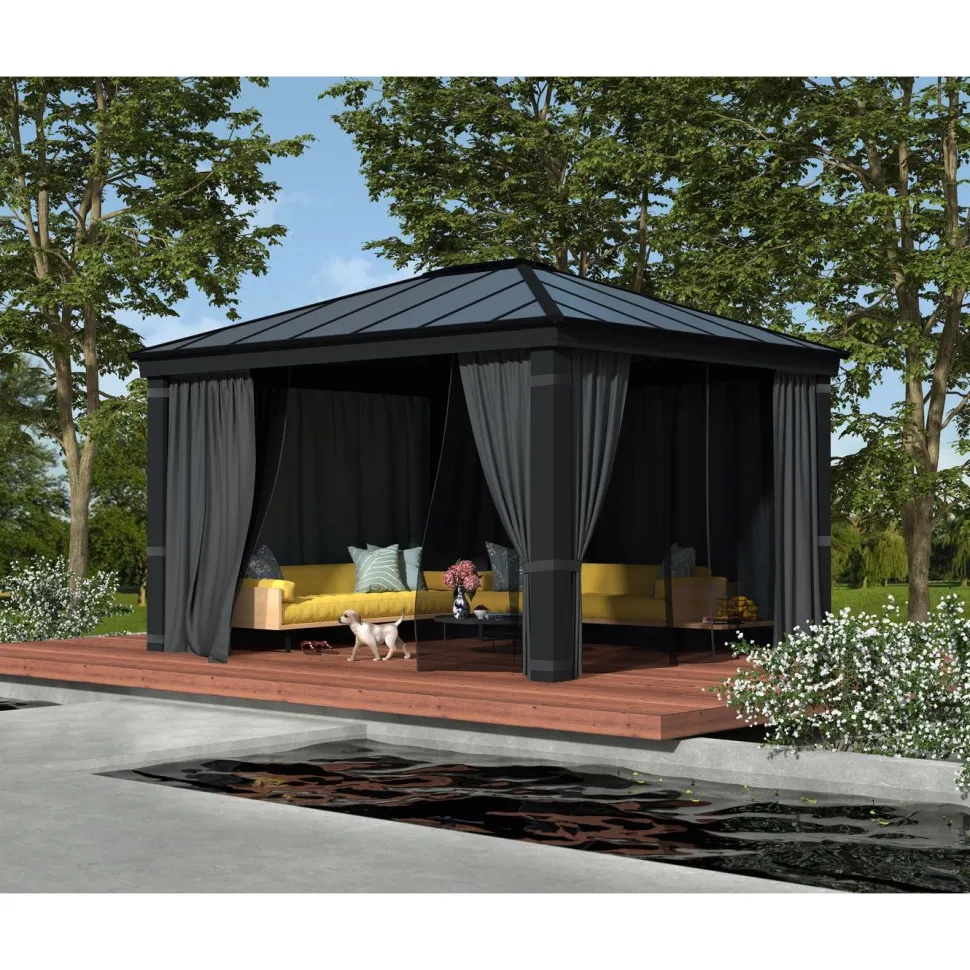 Paviljonki Palram-Canopia Dallas 4300 3,6 x 4,3 m 15,5 m² harmaa