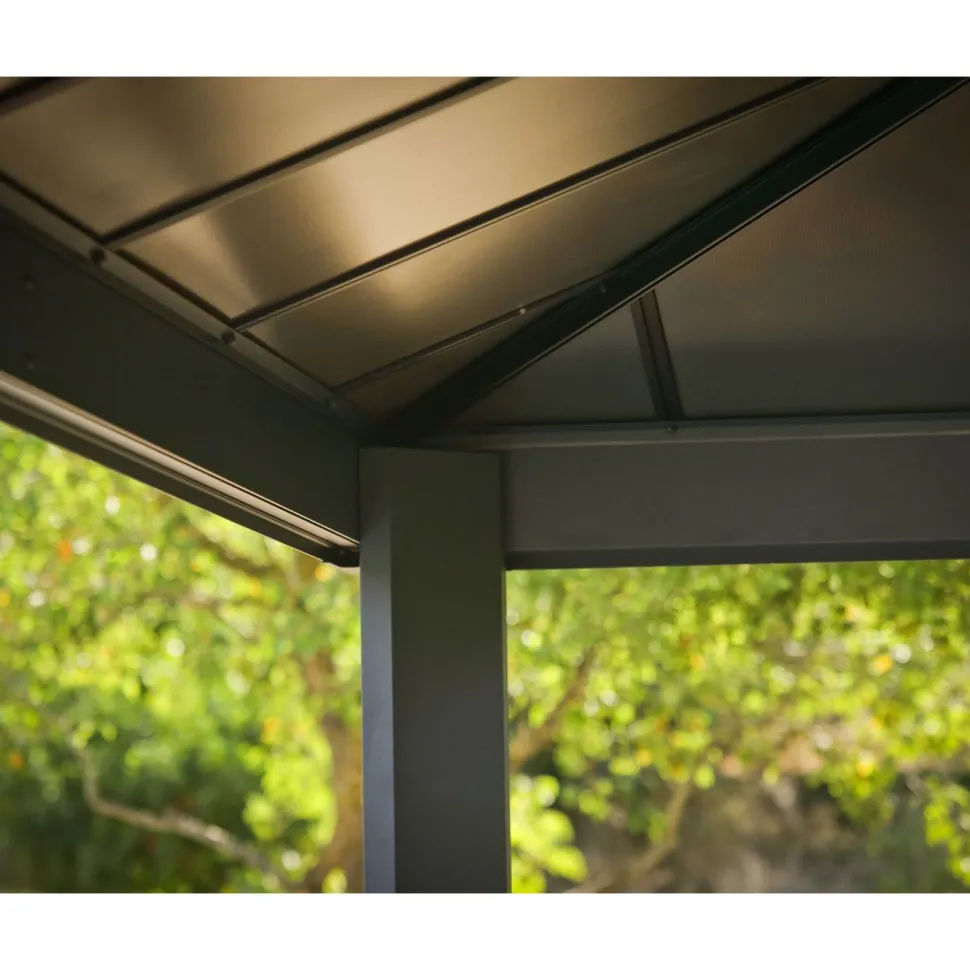 Paviljonki Palram-Canopia Dallas 4300 3,6 x 4,3 m 15,5 m² harmaa