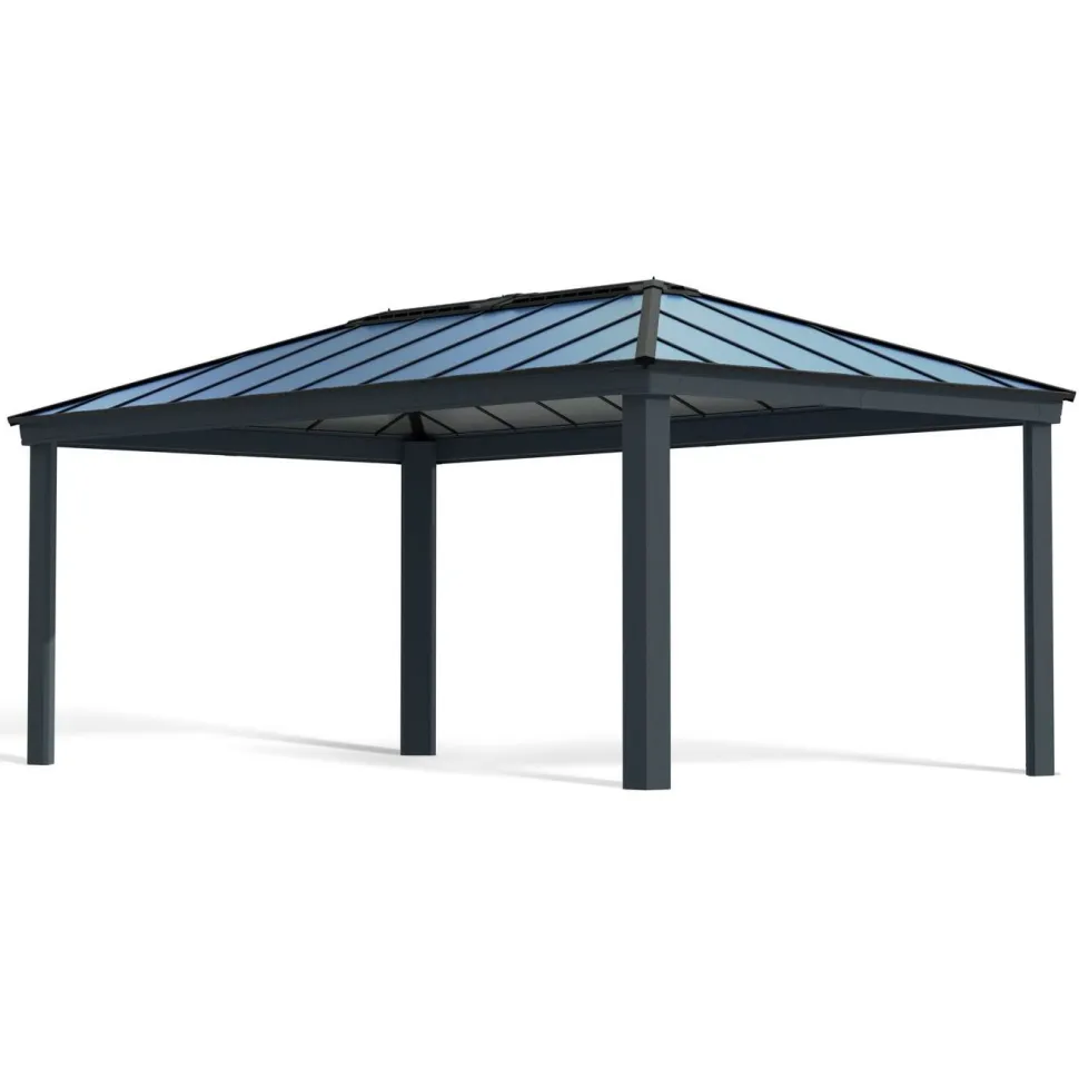 Paviljonki Palram-Canopia Dallas 6100, 3.6x6.1m, 12x20ft, harmaa