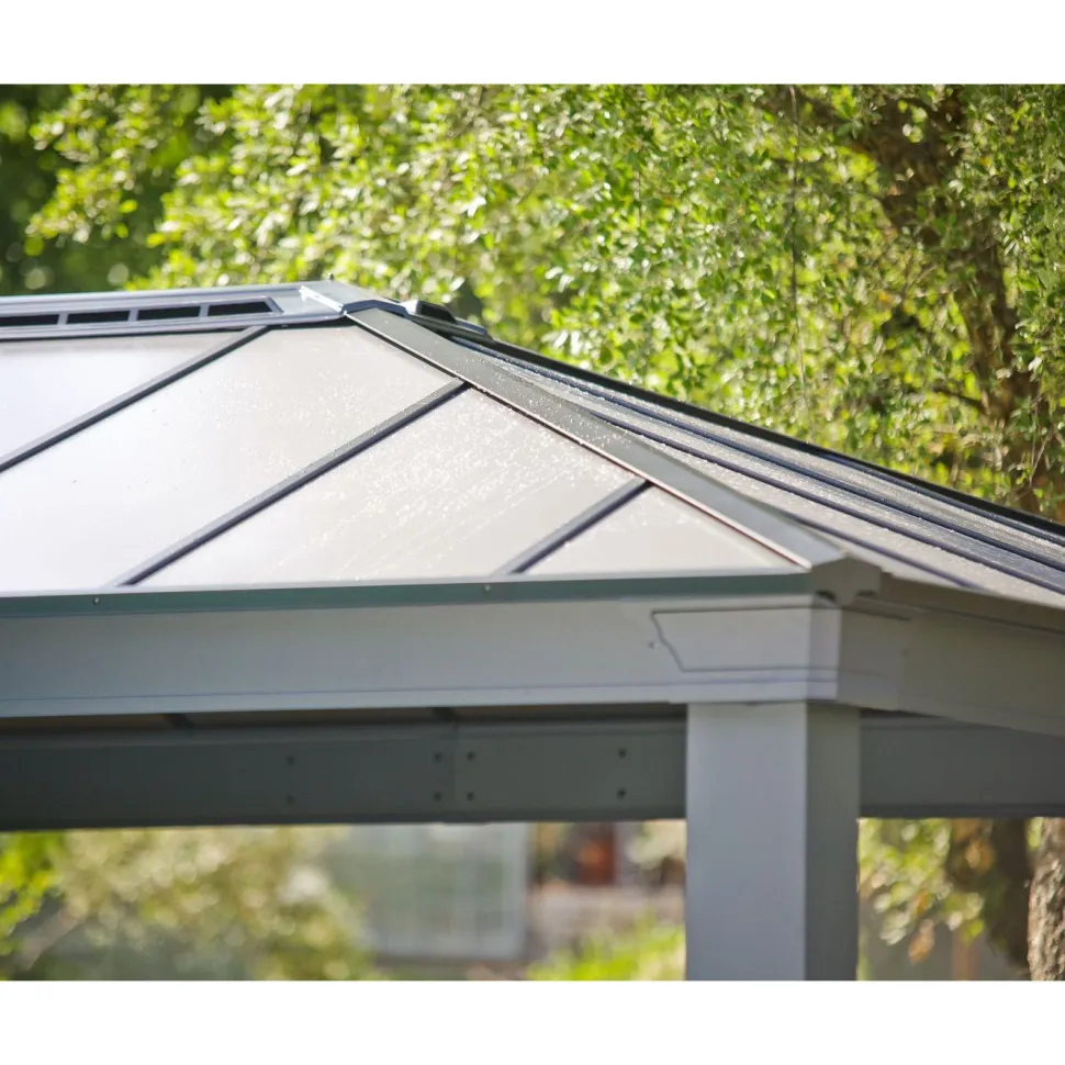 Paviljonki Palram-Canopia Dallas 6100, 3.6x6.1m, 12x20ft, harmaa