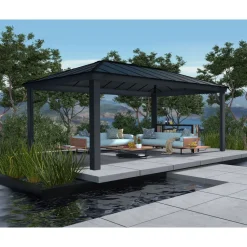 Paviljonki Palram-Canopia Dallas 6100, 3.6x6.1m, 12x20ft, harmaa