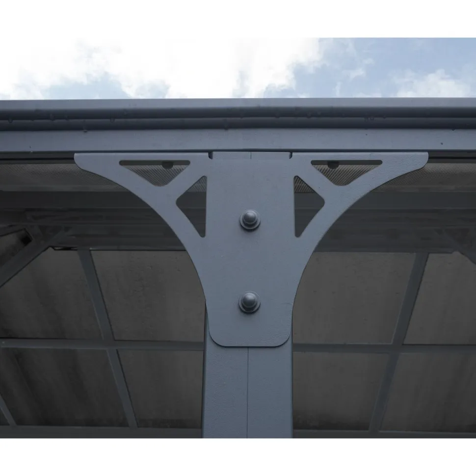 Paviljonki Palram-Canopia Martinique 5000 3,6 x 4,9 m 17,7 m² harmaa