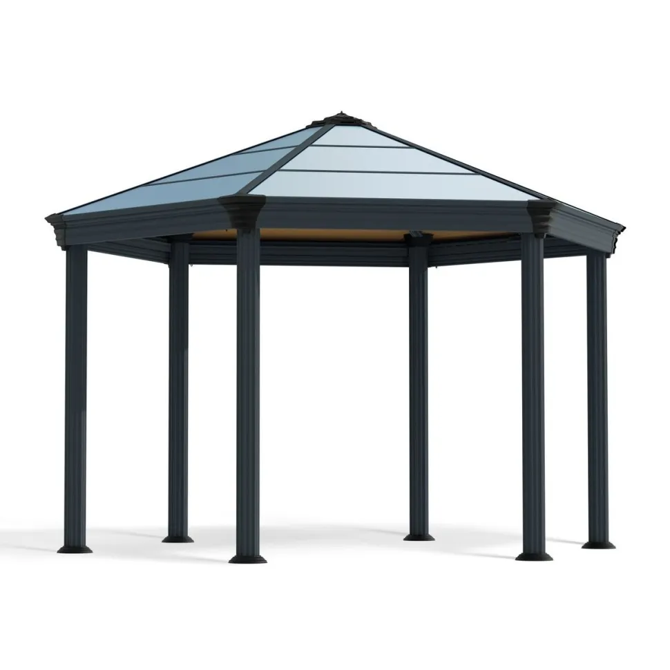 Paviljonki Palram-Canopia Roma 6-kulmainen 3,6 x 4, 2 m 14,9 m² harmaa