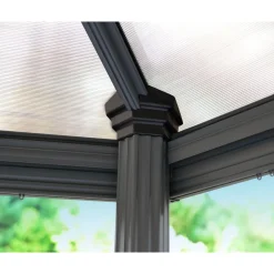 Paviljonki Palram-Canopia Roma 6-kulmainen 3,6 x 4, 2 m 14,9 m² harmaa
