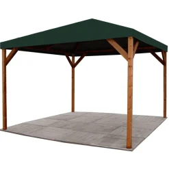 Paviljonki 4x4 m, ruskea/vihreä