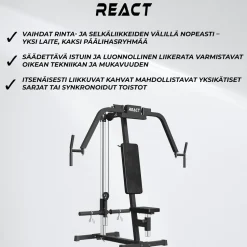 Peck Deck Rinta- ja Selkälaite React
