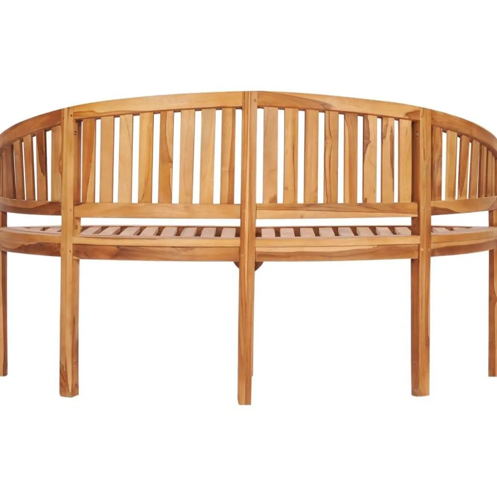 Penkki banaanin muotoinen 151 cm täysi tiikki