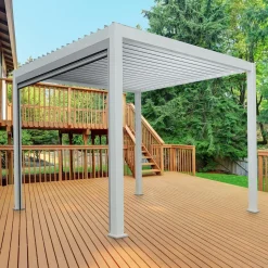 Pergola Home4You Mirador-111, 300x400cm, valkoinen
