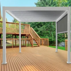 Pergola Home4You Mirador-111, 300x400cm, valkoinen