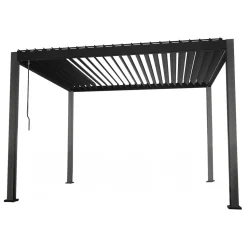 Pergola Home4you Mirador-111, 300x400cm, tummanharmaa
