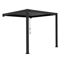 Pergola Home4You Mirador-111, 300x400cm, seinäasennus, tummanharmaa