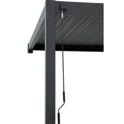 Pergola Home4You Mirador-111, 300x400cm, seinäasennus, tummanharmaa