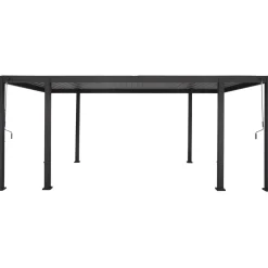 Pergola Home4You Mirador-111, säleikköseinillä 300x600cm, tummanharmaa