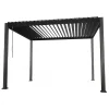 Pergola Home4you Mirador-111, 300x300cm, tummanharmaa