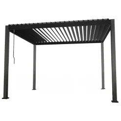 Pergola Home4you Mirador-111, 300x300cm, tummanharmaa