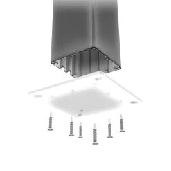 Pergola Home4you Mirador-111, 300x300cm, tummanharmaa
