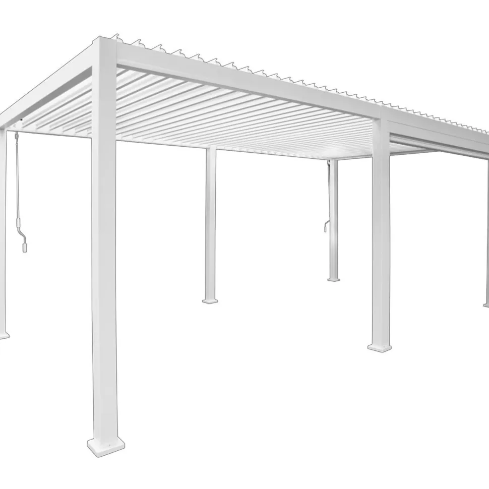 Pergola Home4You Mirador-111, 300x600cm, valkoinen
