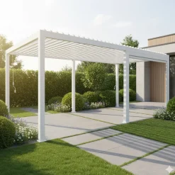 Pergola Home4You Mirador-111, 300x600cm, valkoinen