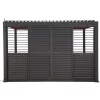 Pergola liukuseinäpaneeli Home4You Mirador-111(4m), 370,4x236,5cm, alumiini, tummanharmaa