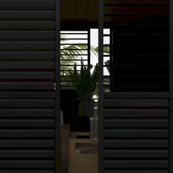 Pergola liukuseinäpaneeli Home4You Mirador-111(4m), 370,4x236,5cm, alumiini, tummanharmaa
