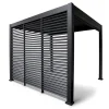 Pergolan säleikköpaneeli Home4You Mirador-111(4m), 123,5x238,25cm, tummanharmaa