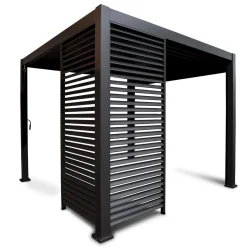 Pergolan säleikköpaneeli Home4You Mirador-111(4m), 123,5x238,25cm, tummanharmaa