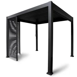 Pergolan säleikköpaneeli Home4You Mirador-111(4m), 123,5x238,25cm, tummanharmaa