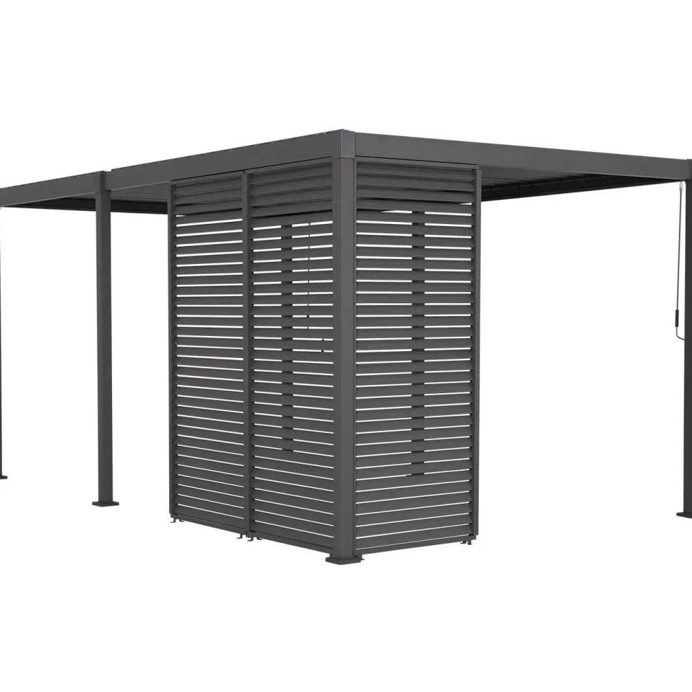 Pergolan säleikköpaneeli Home4You Mirador-80/88, tummanharmaa