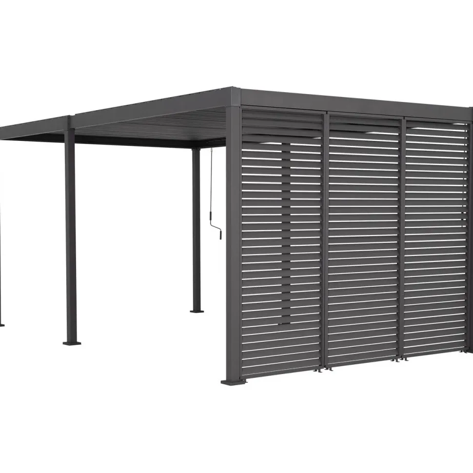 Pergolan säleikköpaneeli Home4You Mirador-80/88, tummanharmaa
