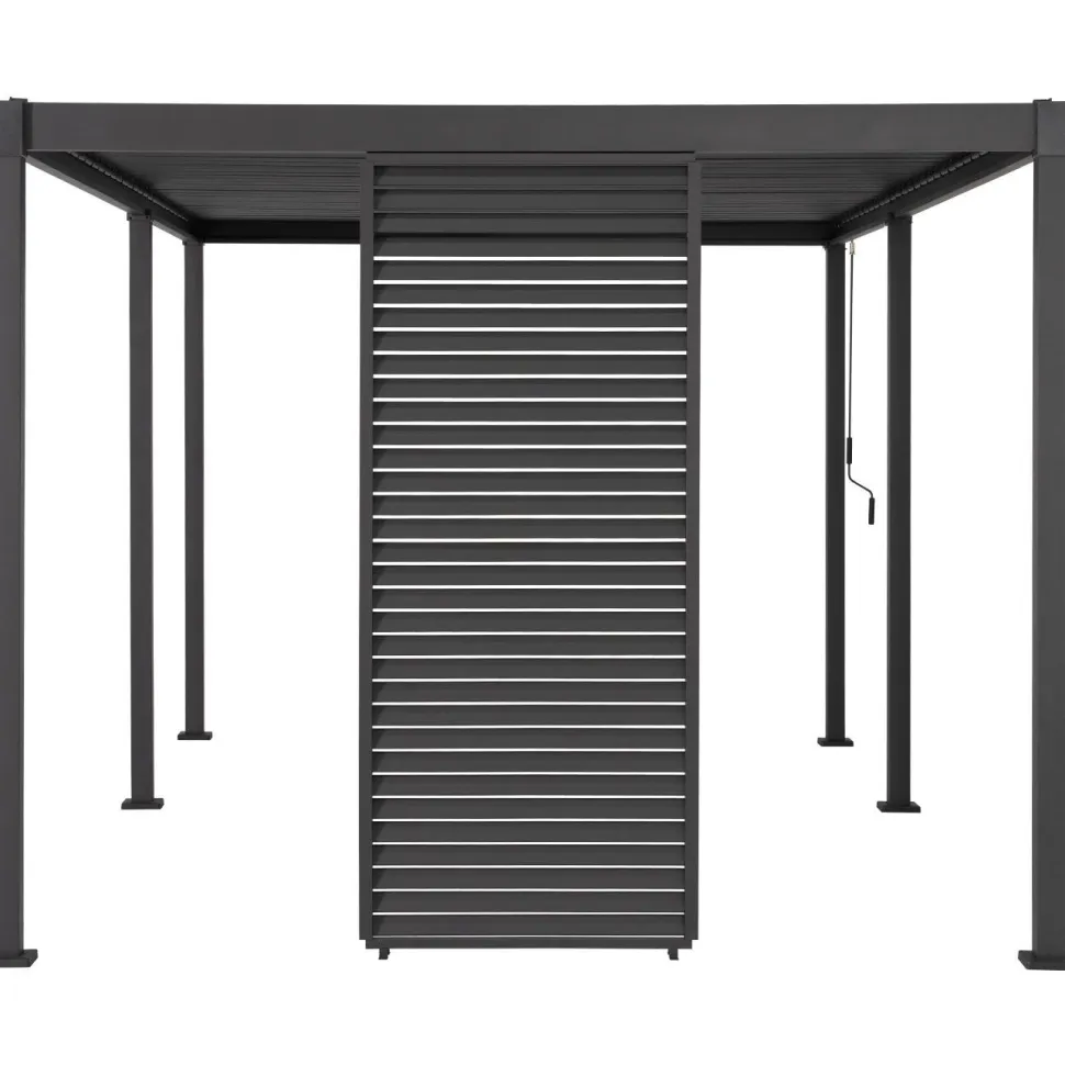 Pergolan säleikköpaneeli Home4You Mirador-80/88, tummanharmaa
